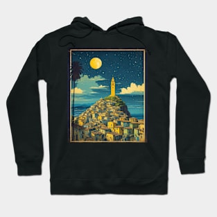 Salvador Brazil Starry Night Vintage Tourism Travel Poster Art Hoodie